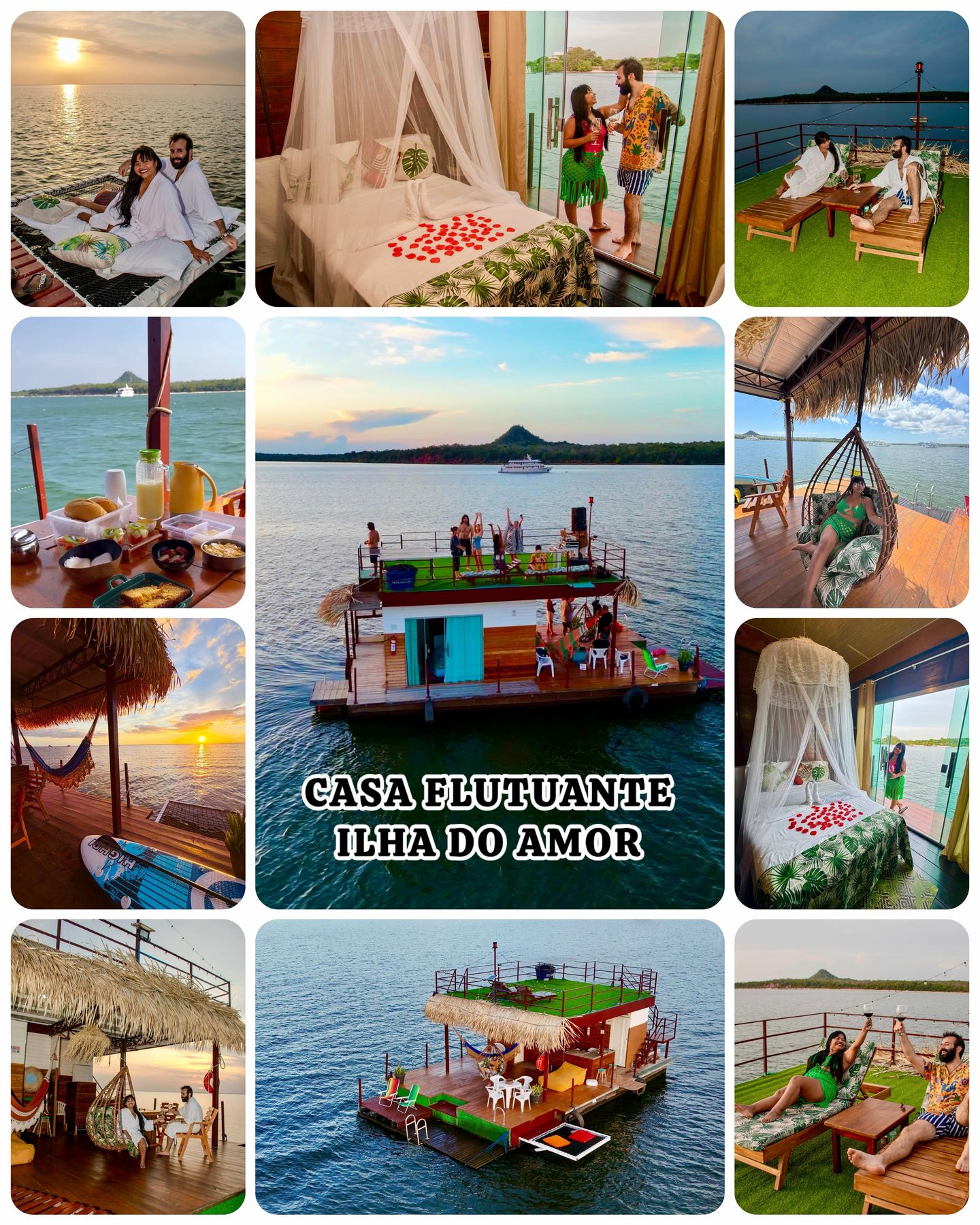 Casa flutuante na Ilha do Amor